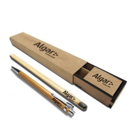 Kit de lápis e caneta ecológico